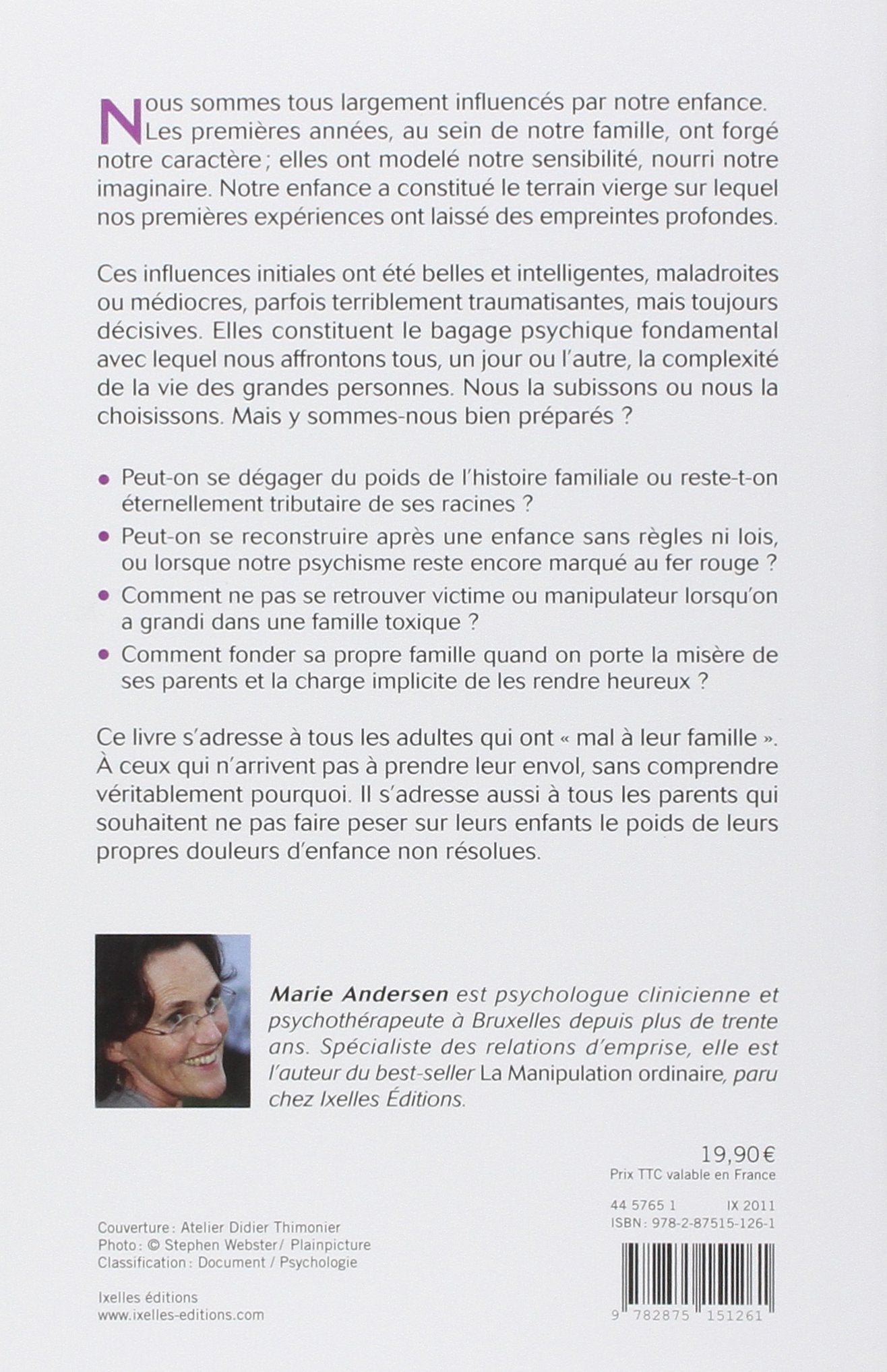 Livre L'emprise familiale : Comment s'affranchir de son enfance - Marie Andersen (Livre d'occasio...