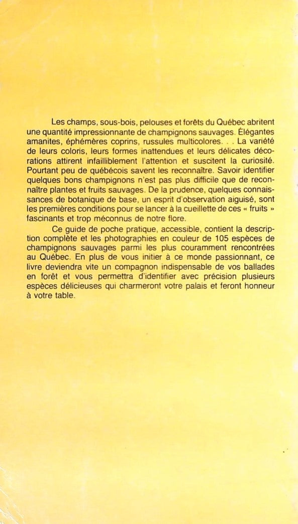 Livre Champignons du Québec et de l'est du Canada - Denis Lebrun (Livre d'occasion) - ISBN 289001...