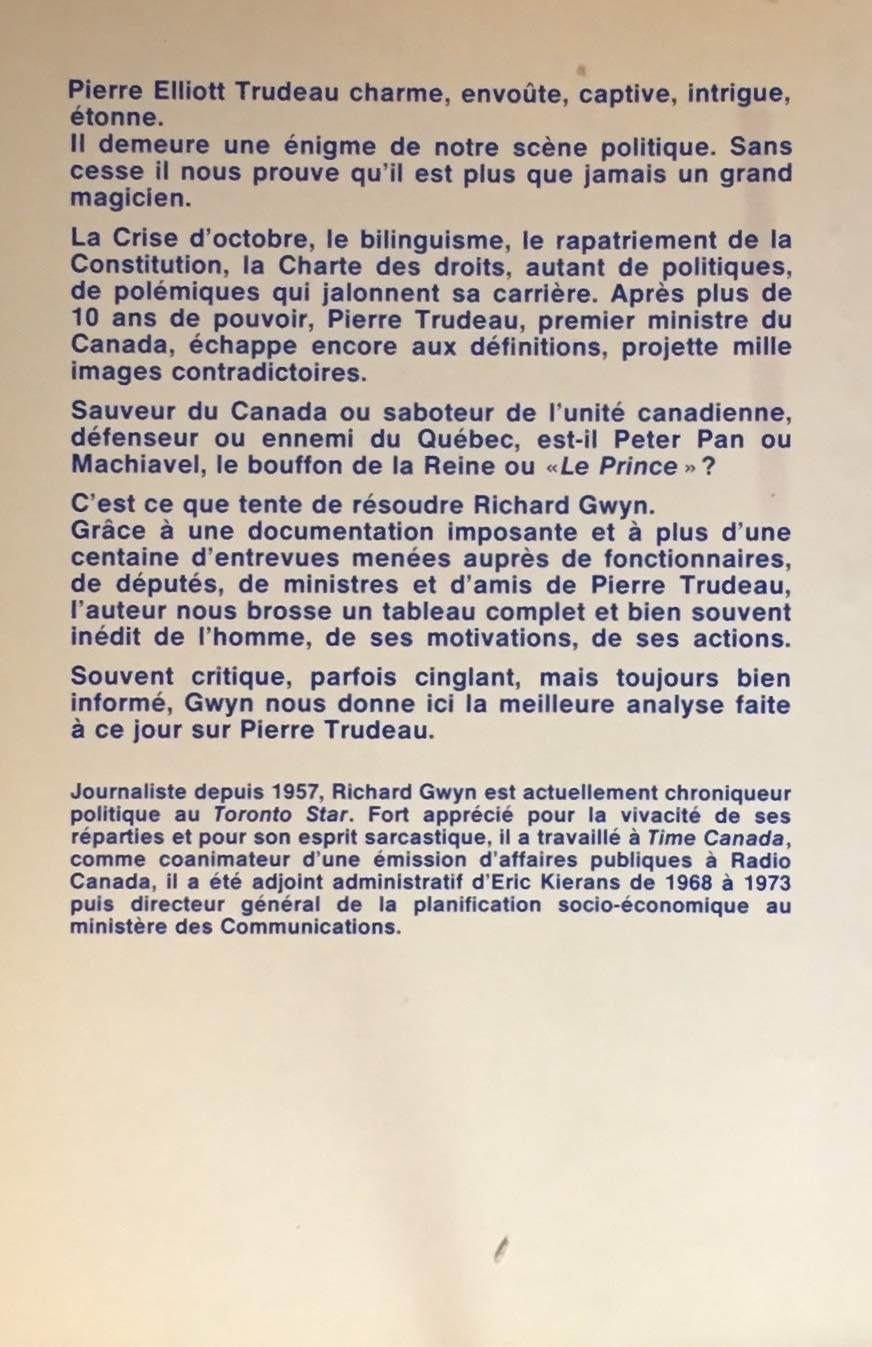 Livre Le prince - Richard Gwyn (Livre d'occasion) - ISBN 2890011119