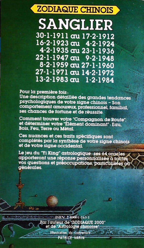 Livre Sanglier 1911-1923-1935-1947-1959-1971-1983 - Catherine Aubier (Livre d'occasion) - ISBN 28...