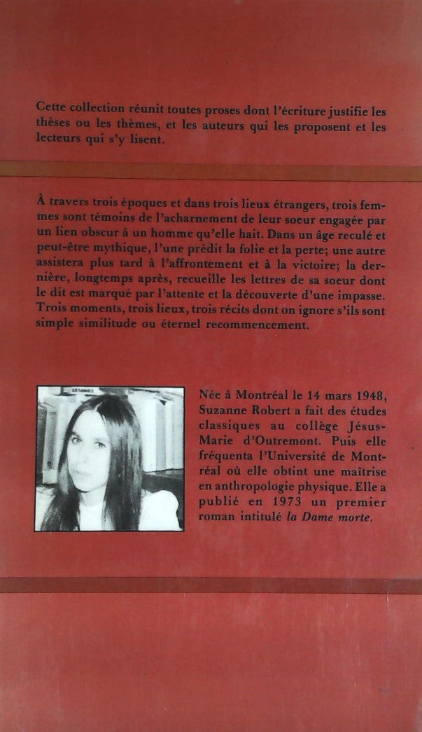 Livre Les trois soeurs de personne - Suzanne Robert (Livre d'occasion) - ISBN 2890262014