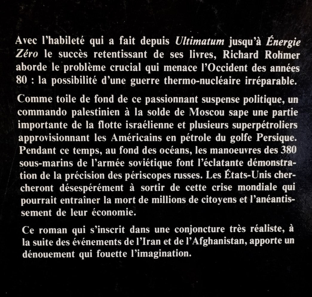 Livre Périscope rouge - Richard Rohmer (Livre d'occasion) - ISBN 2890290115
