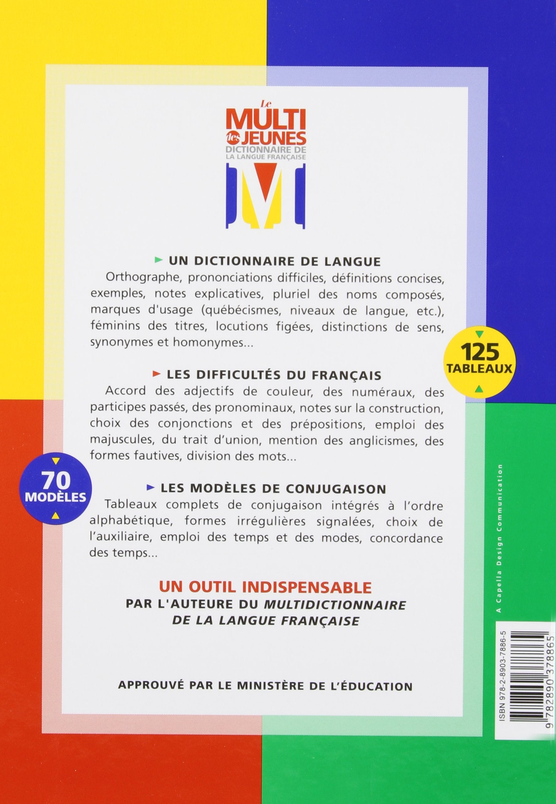 Livre Le Multi des Jeunes : Dictionnaire de la langue française - Marie-Éva De Villiers (Livre d'...