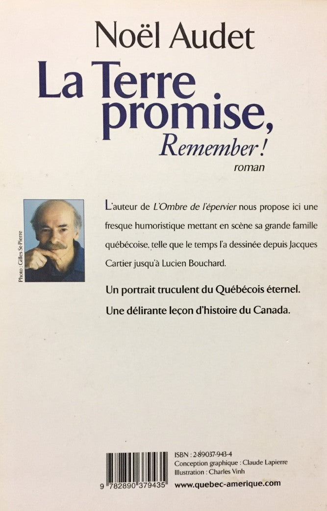 Livre La Terre promise, Remember! - Noël Audet (Livre d'occasion) - ISBN 2890379434