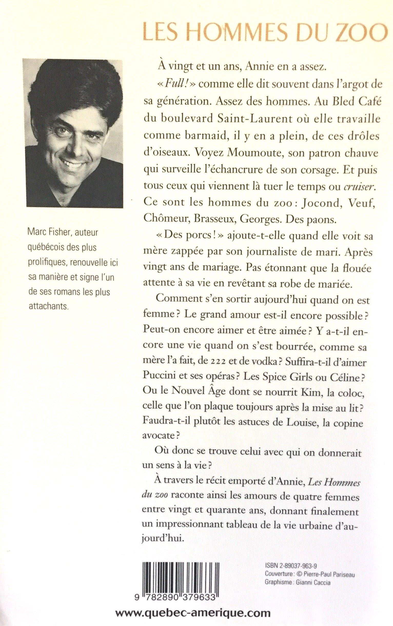 Livre Les hommes du zoo - Marc Fisher (Livre neuf) - ISBN 2890379639
