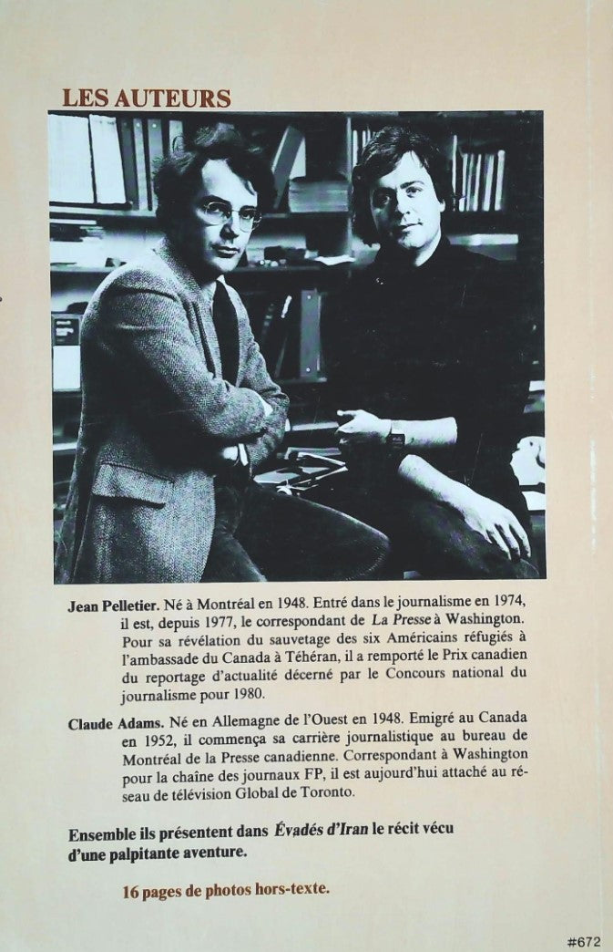 Livre Évadés d'Iran : Le grand coup du Canada : L'audacieux sauvetage des diplomates Américains q...