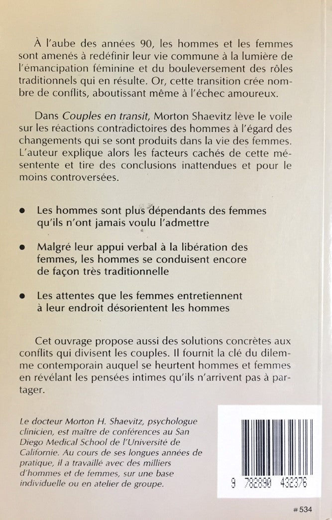 Livre Couples en transit : pour une nouvelle dynamique dans les rapports amoureux - Dr Morton H. ...