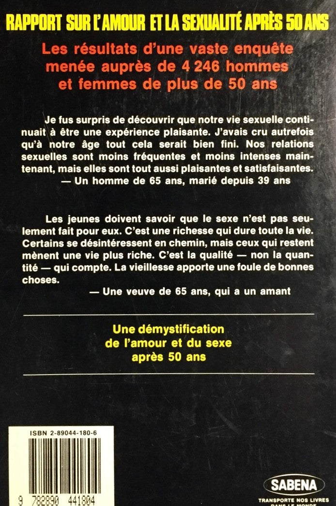 Livre Rapport sur l'amour et la sexualité - Edward M. Brecher (Livre d'occasion) - ISBN 2890441806