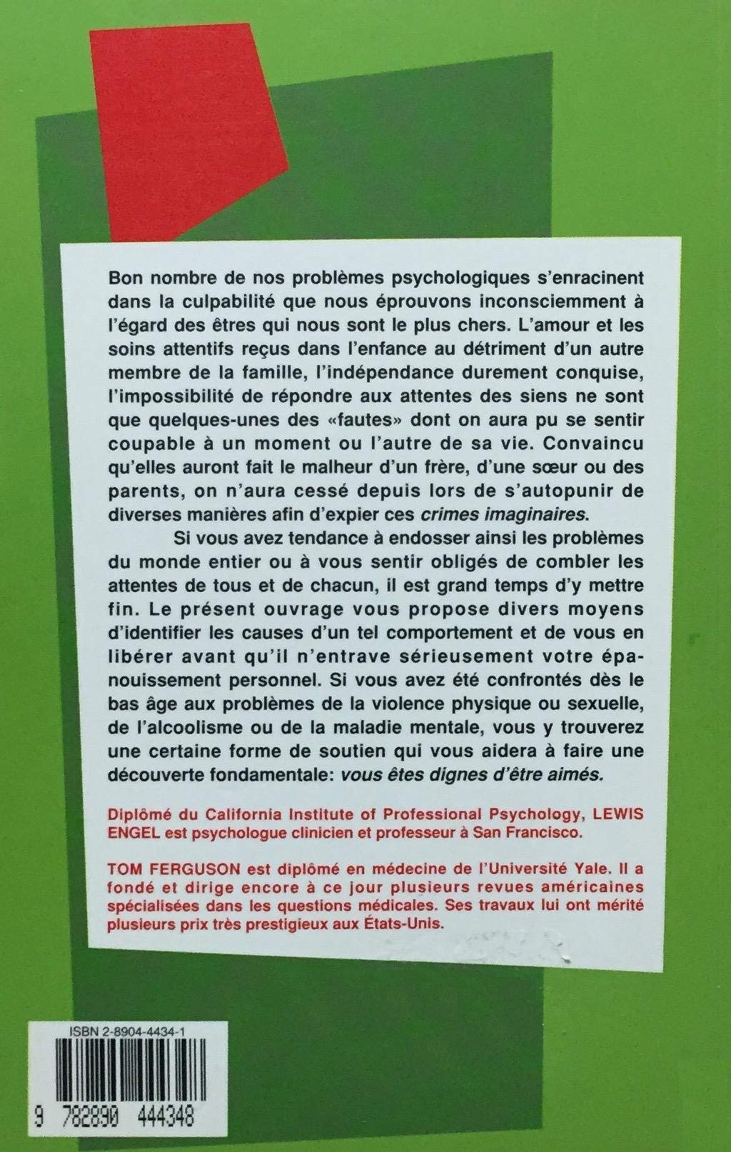 Livre Nos crimes imaginaires : pour en finir avec la culpabilité et l'autopunition (Lewis Engel,...
