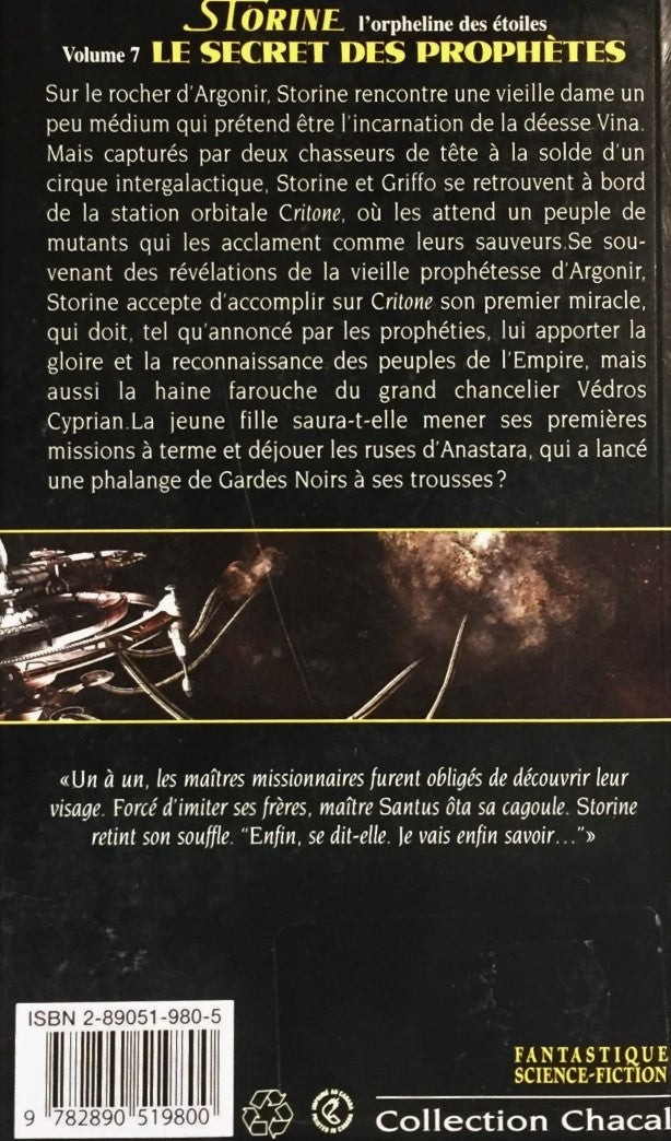 Livre Storine l'orpheline des étoiles #7 : Le secret des prophètes - Fredrick D'Anterny (Livre d'...