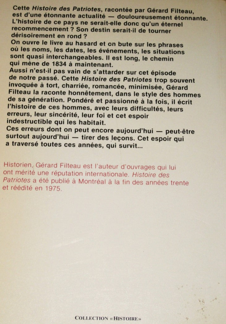 Histoire des Patriotes (Gérard Filteau)