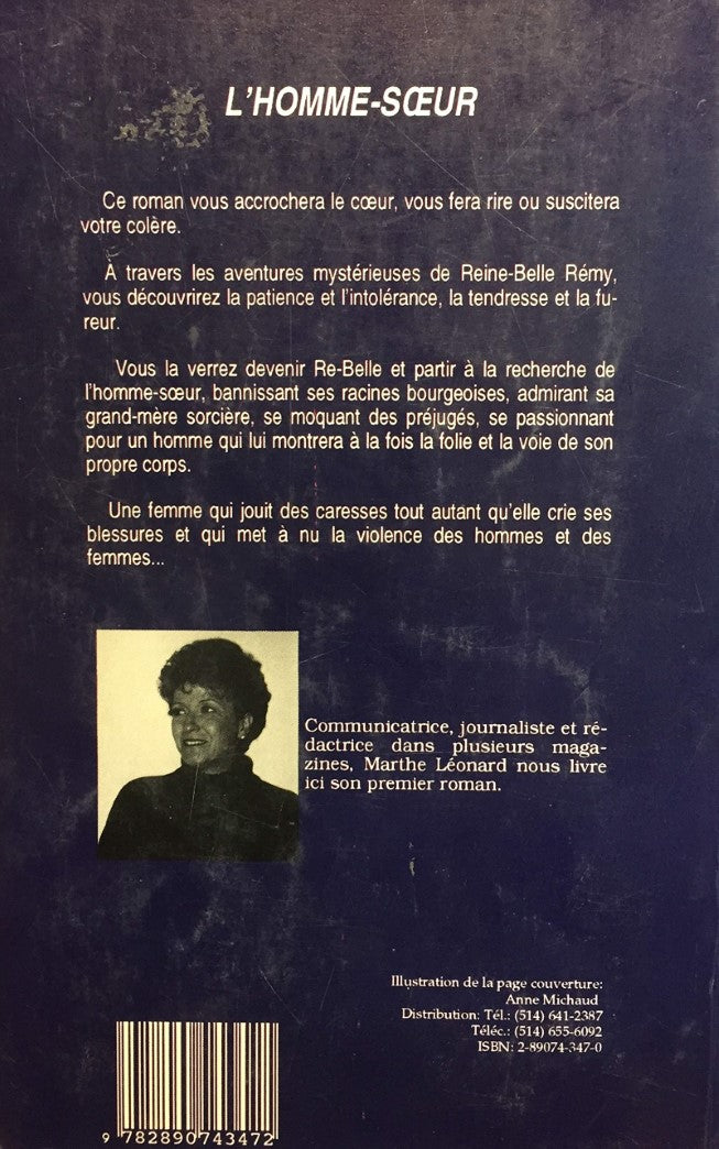 Livre L'homme-soeur - Marthe Léonard (Livre d'occasion) - ISBN 2890743470