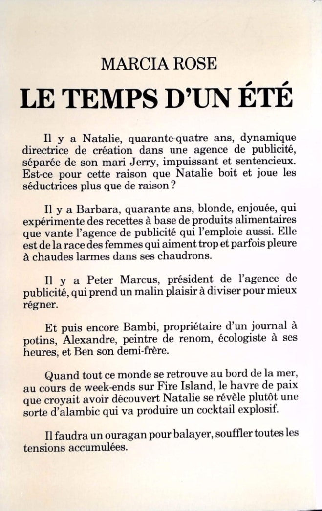 Le temps d'un été (Marcia Rose)