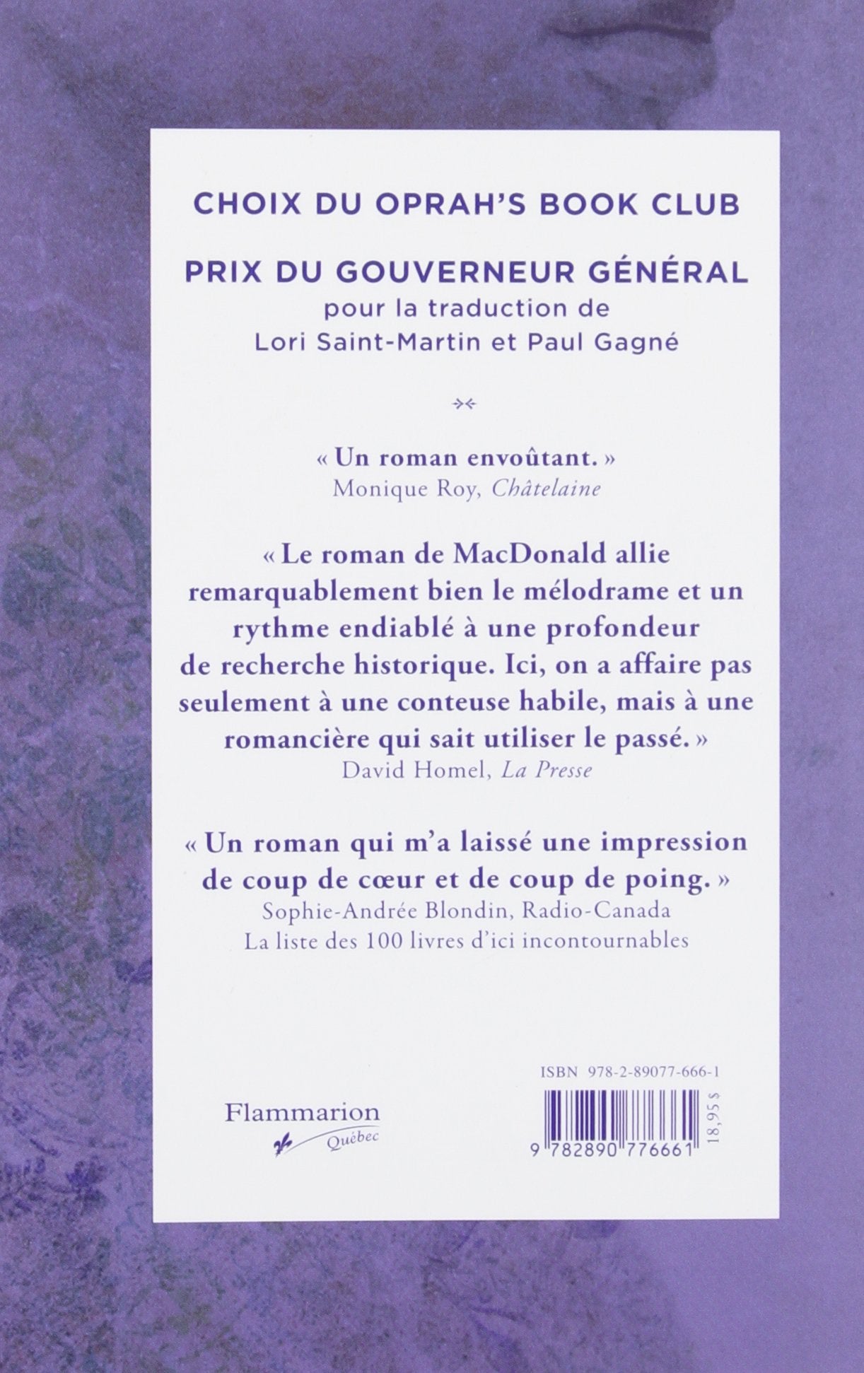 Livre Un parfum de cèdre - Ann-Marie MacDonald (Livre d'occasion) - ISBN 2890776662