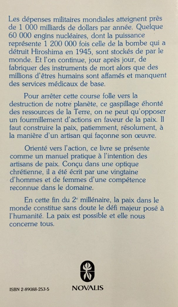 Livre Artisans de paix - Ronald Babin (Livre d'occasion) - ISBN 2890882535