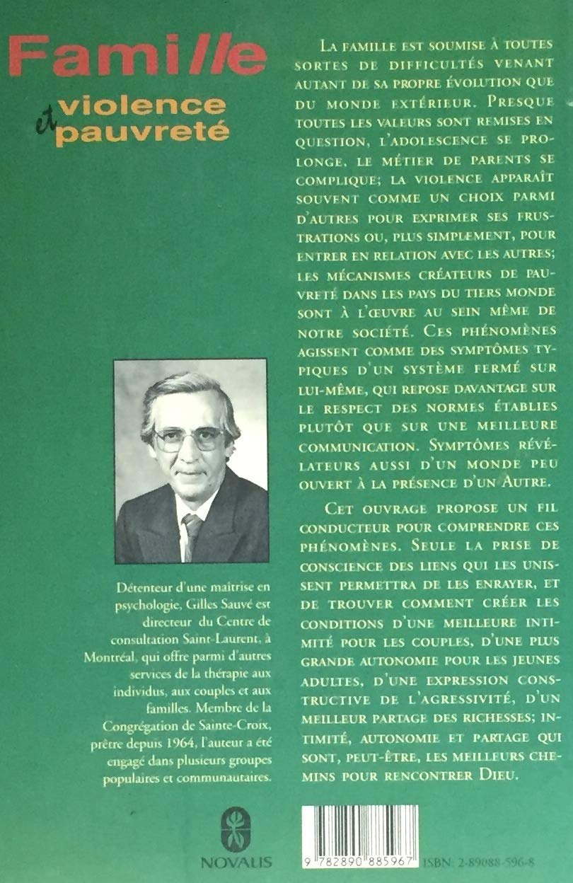 Livre Famille, violence et pauvreté - Gilles Sauvé (Livre d'occasion) - ISBN 2890885968