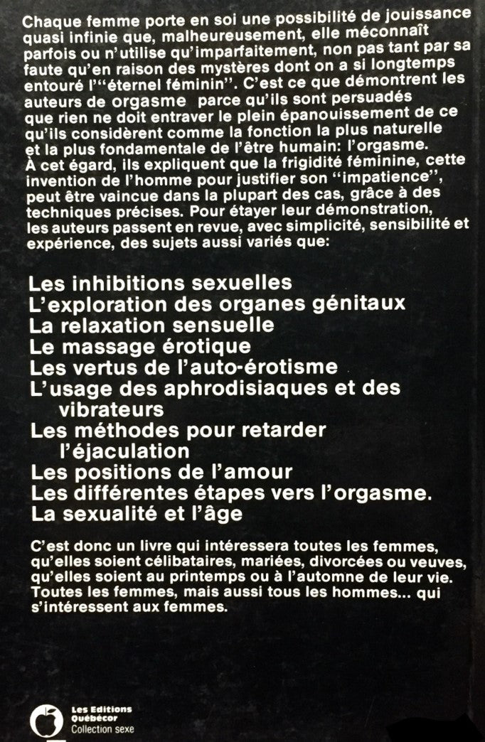 Livre Orgasme - Julia Heim (Livre d'occasion) - ISBN 2890890201