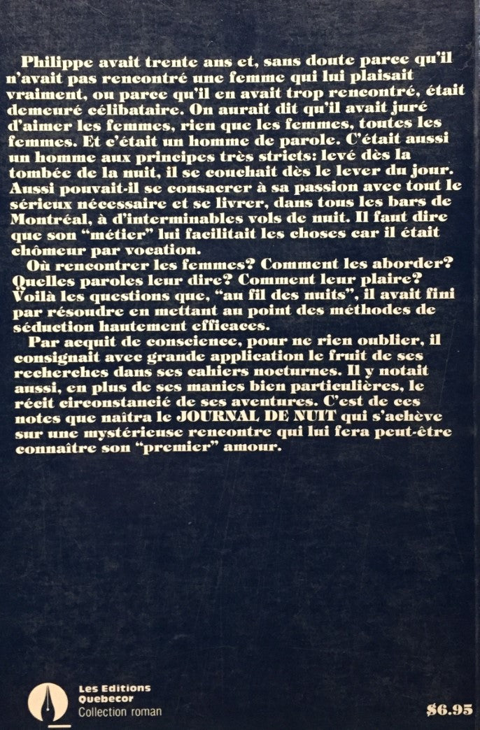 Livre Journal de nuit - Marc-André Poissant (Livre d'occasion) - ISBN 2890890430