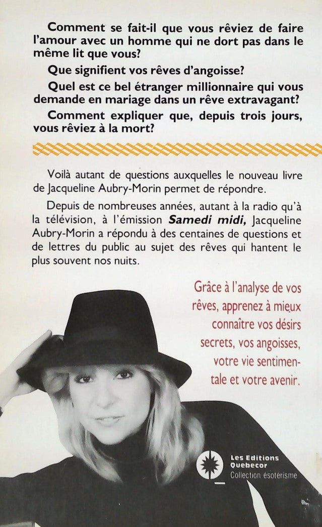 Livre L'analyse de vos rêves - Jacqueline Aubry (Livre d'occasion) - ISBN 2890891933