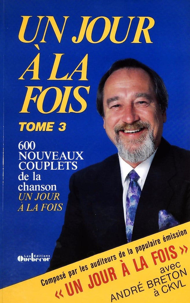 Livre Un jour à la fois - André Breton (Livre d'occasion) - ISBN 2890895165