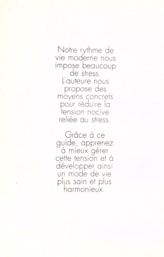 Livre Dites non au stress - Michèle Lemieux (Livre d'occasion) - ISBN 2890896749