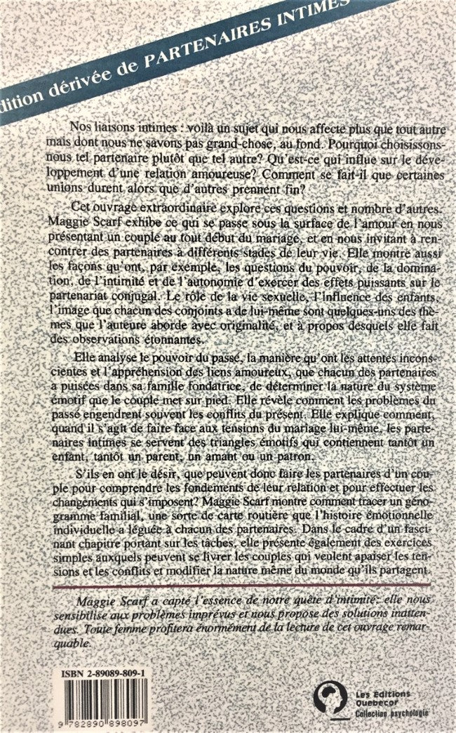 Livre Les cycles de la vie conjugale - Maggie Scarf (Livre neuf) - ISBN 2890898091