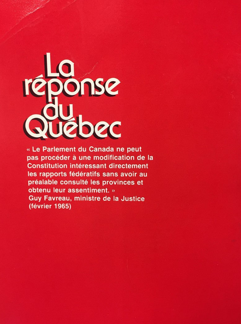 Livre La réponse au Québec - Collectif (Livre d'occasion) - ISBN 2891110617