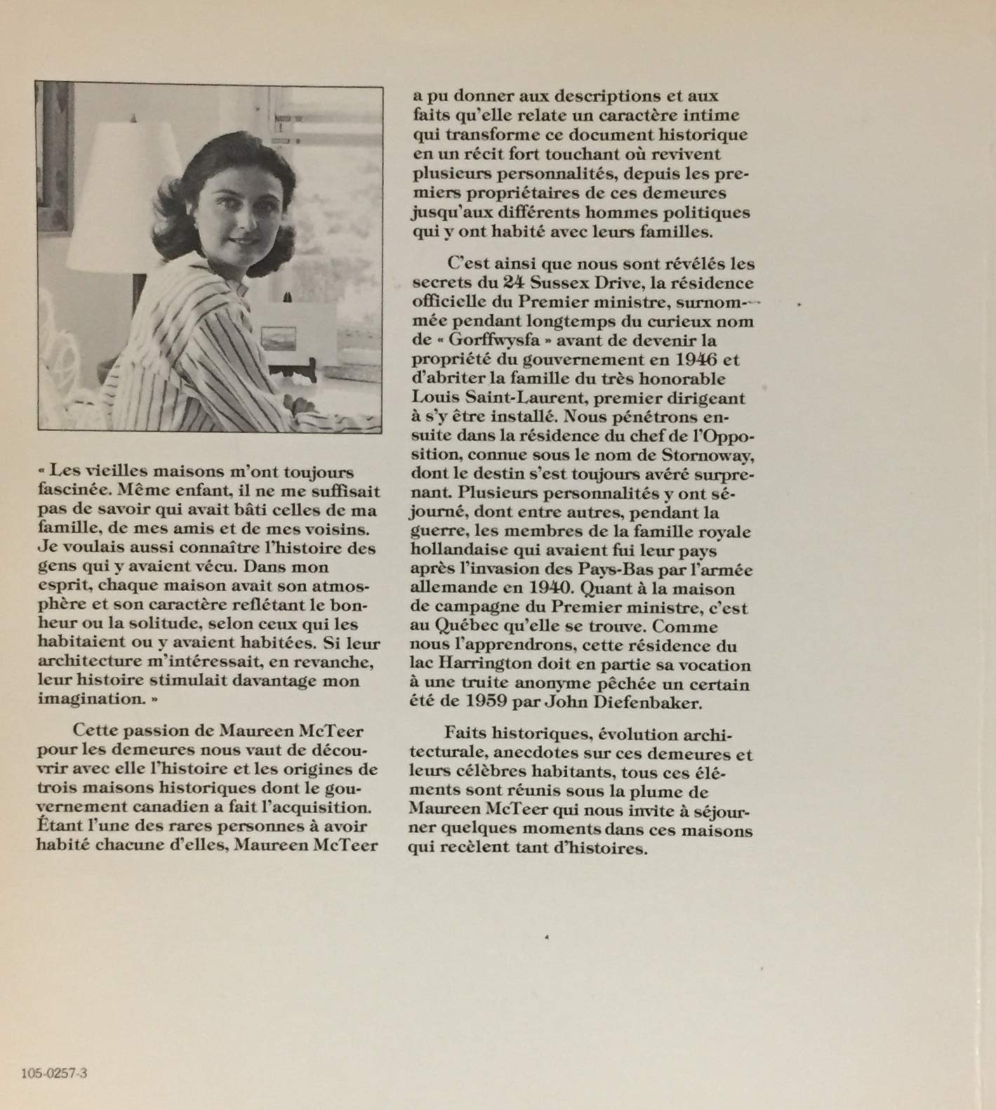 Livre Des maisons qui ont une histoire - Maureen McTeer (Livre d'occasion) - ISBN 2891111168