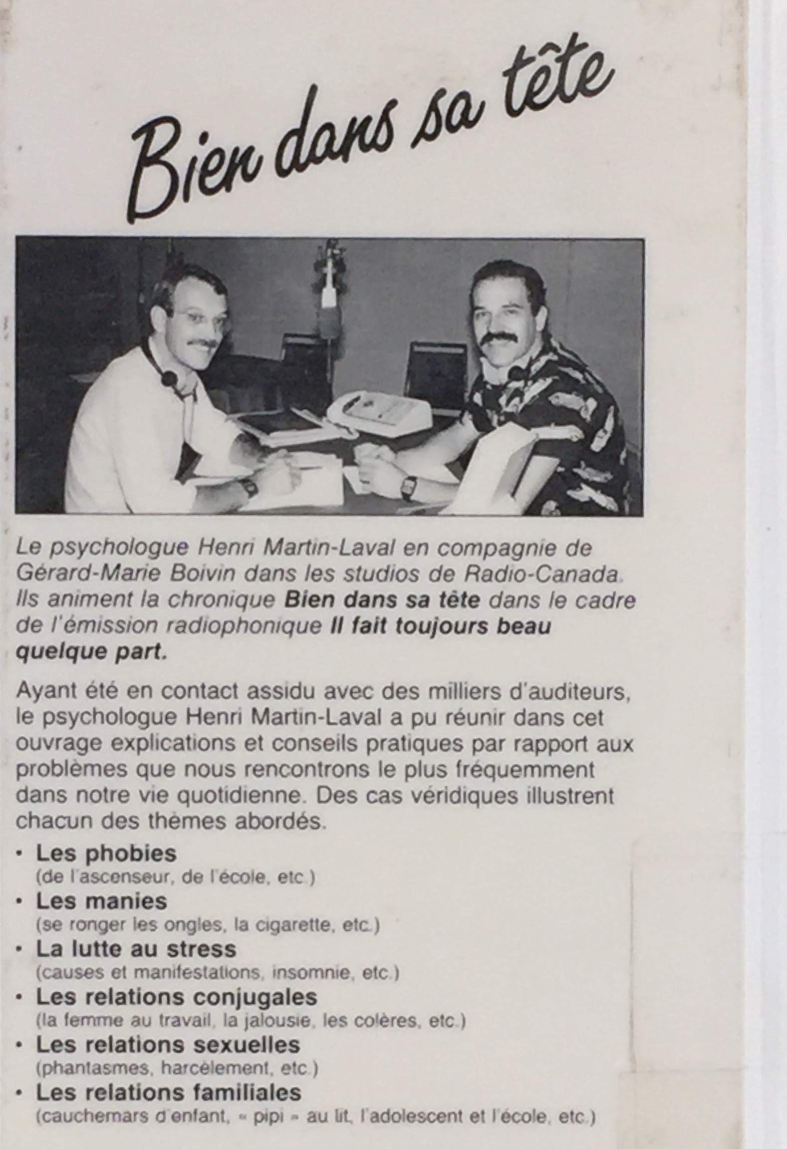 Livre Bien dans sa tête - Henri-Martin Laval (Livre d'occasion) - ISBN 2891111974