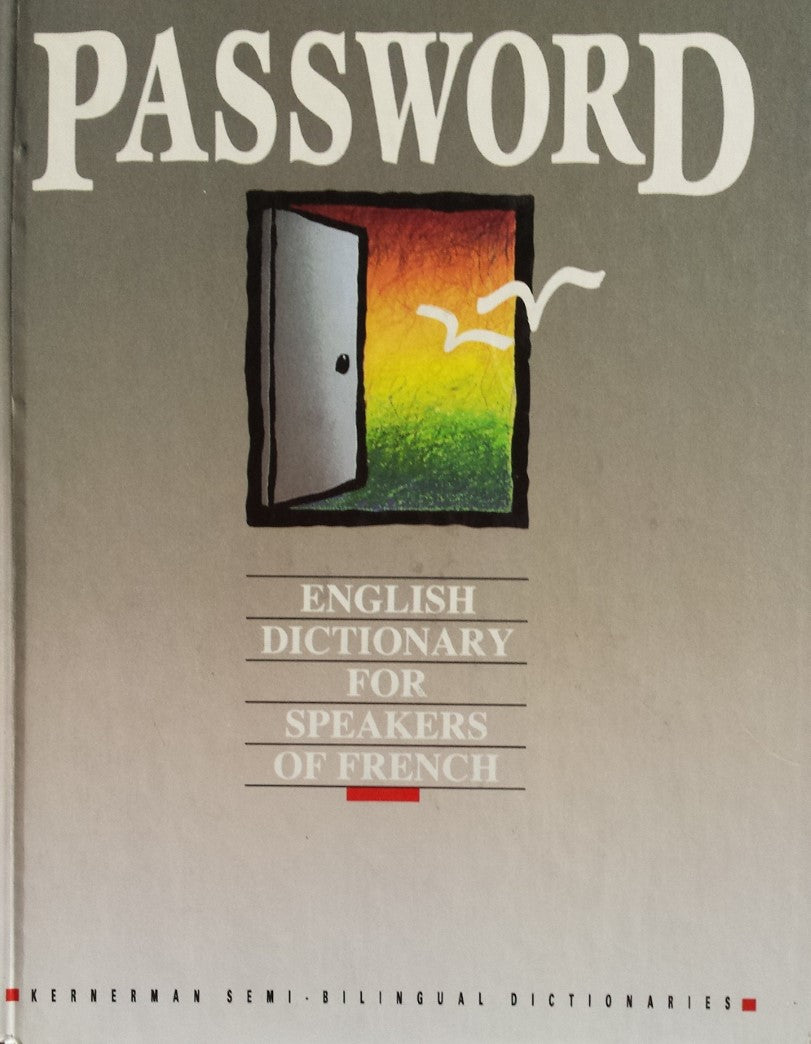 Password, English dictionary for speakers of French
