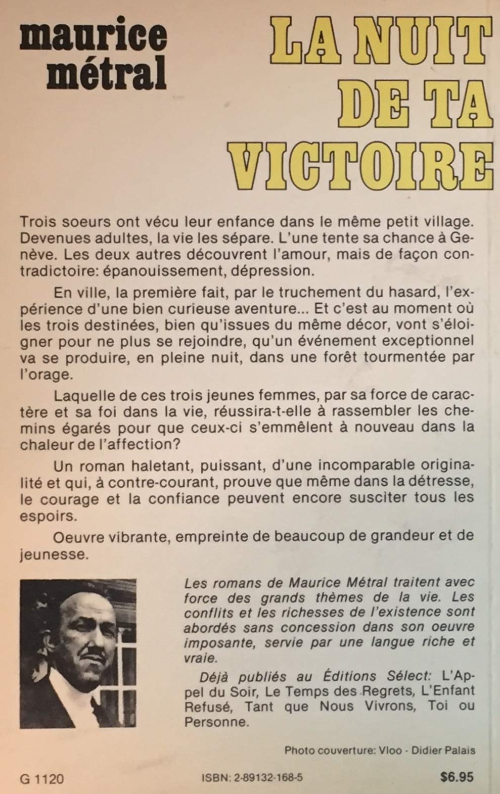 Livre La nuit de la victoire - Maurice Métral (Livre d'occasion) - ISBN 2891321685