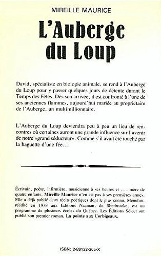 Livre L'auberge du loup - Mireille Maurice (Livre d'occasion) - ISBN 289132305X
