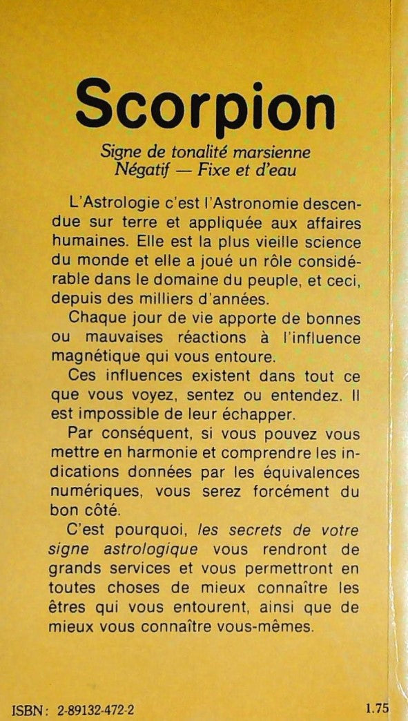 Les secrets de votre signe : Scorpion (24 octobre - 22 novembre) (Michèle Curcio)