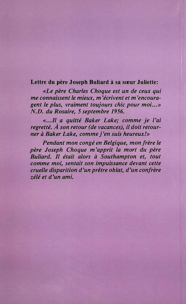 Livre Joseph Buliard pêcheur d'hommes - Charles Choque (Livre neuf) - ISBN 2891330595