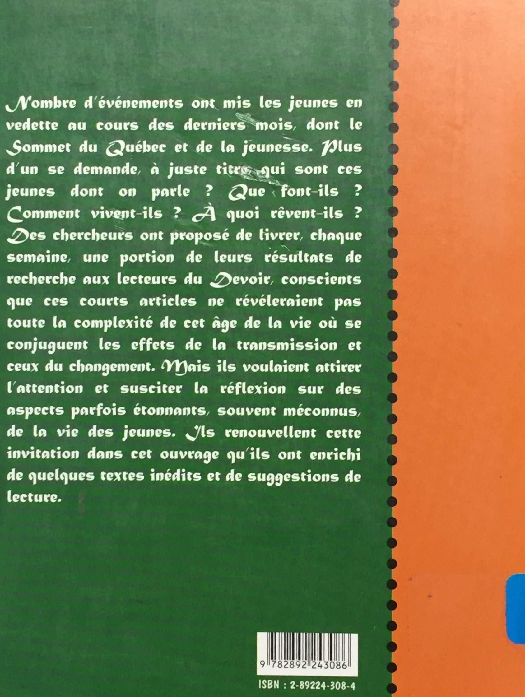 Livre Être jeune en l'an 2000 - Collectif (Livre d'occasion) - ISBN 2892243084