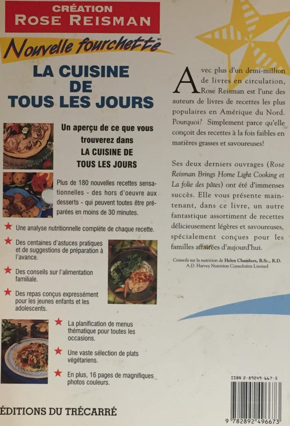 Livre Nouvelle fourchette : La cuisine de tous les jours - Rose Reisman (Livre d'occasion) - ISBN...