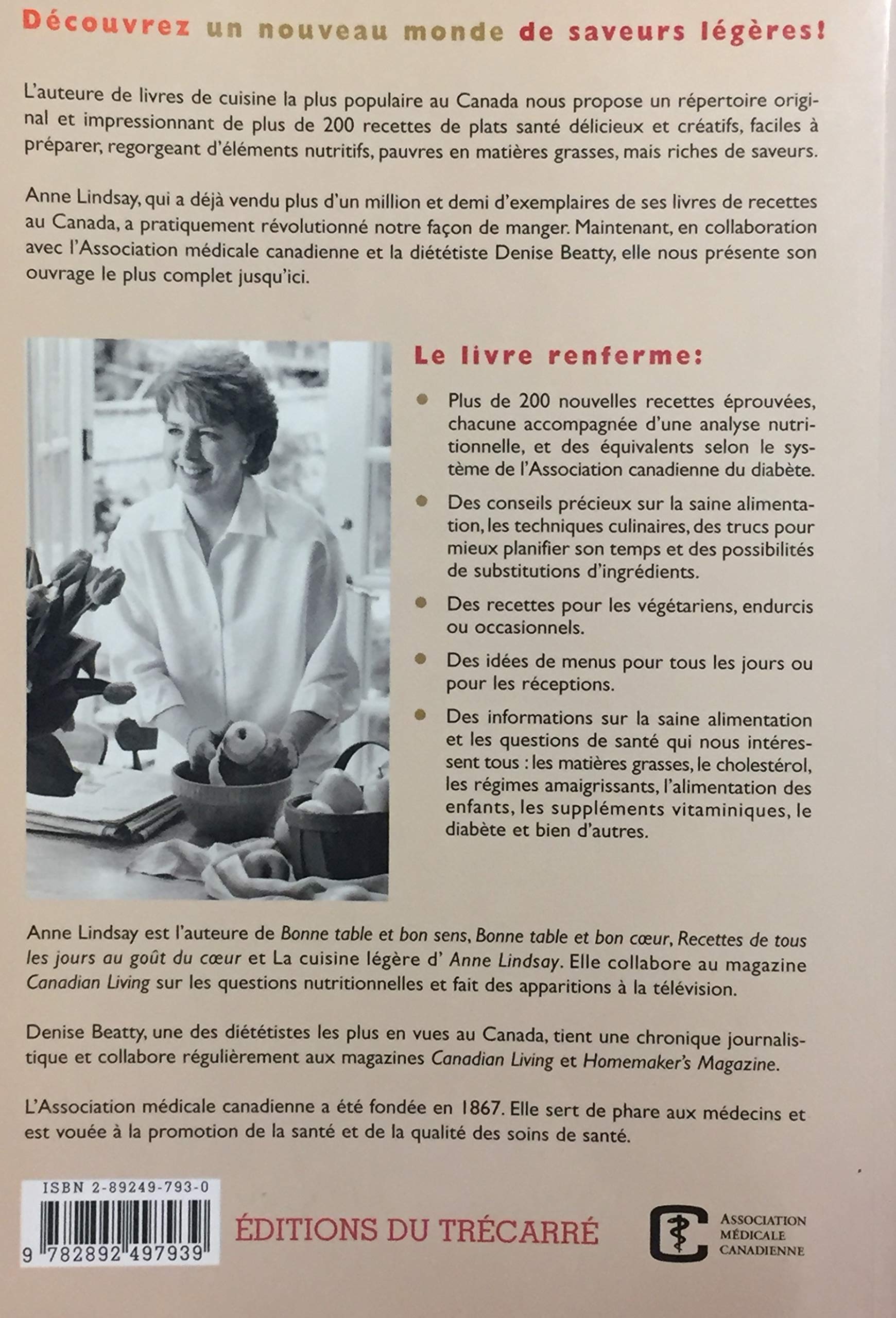 Livre Nouvelle cuisine légère (Anne Lindsay) (Livre d'occasion) - ISBN 2892497930