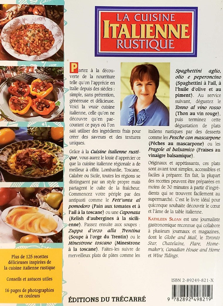 Livre La cuisine italienne rustique - Kathleen Sloan (Livre d'occasion) - ISBN 289249821X