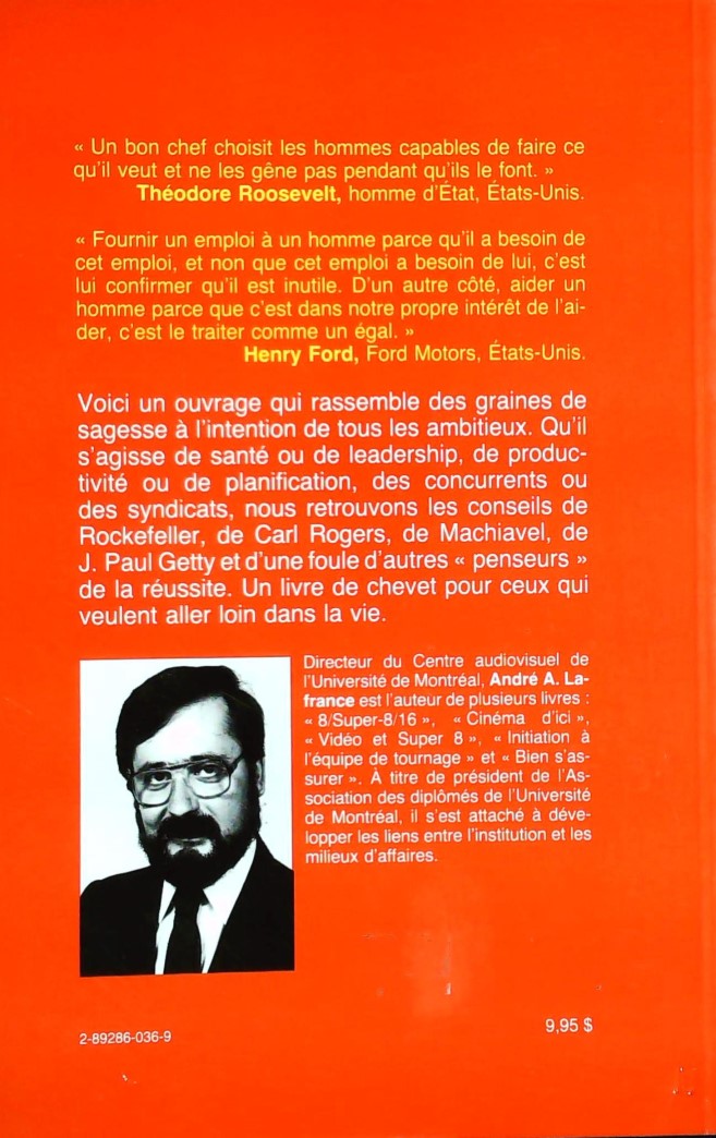 Livre Les clefs de la réussite pour les cadres et les gens d'affaires - André A. Lafrance (Livre ...