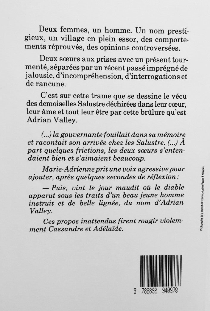 Livre Les demoiselles Salustre - Marie-Paul Gagnon (Livre d'occasion) - ISBN 2892940974