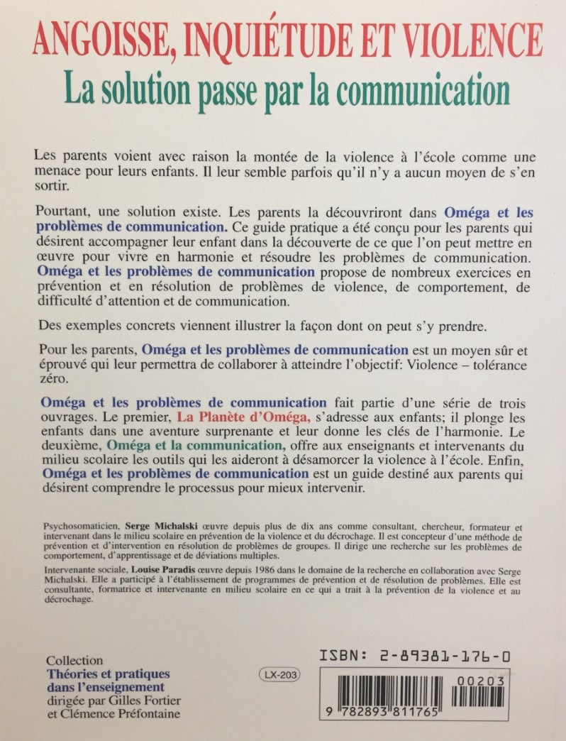 Livre Oméga et les problèmes de communications : guide d'animation à l'intention des parents - Lo...