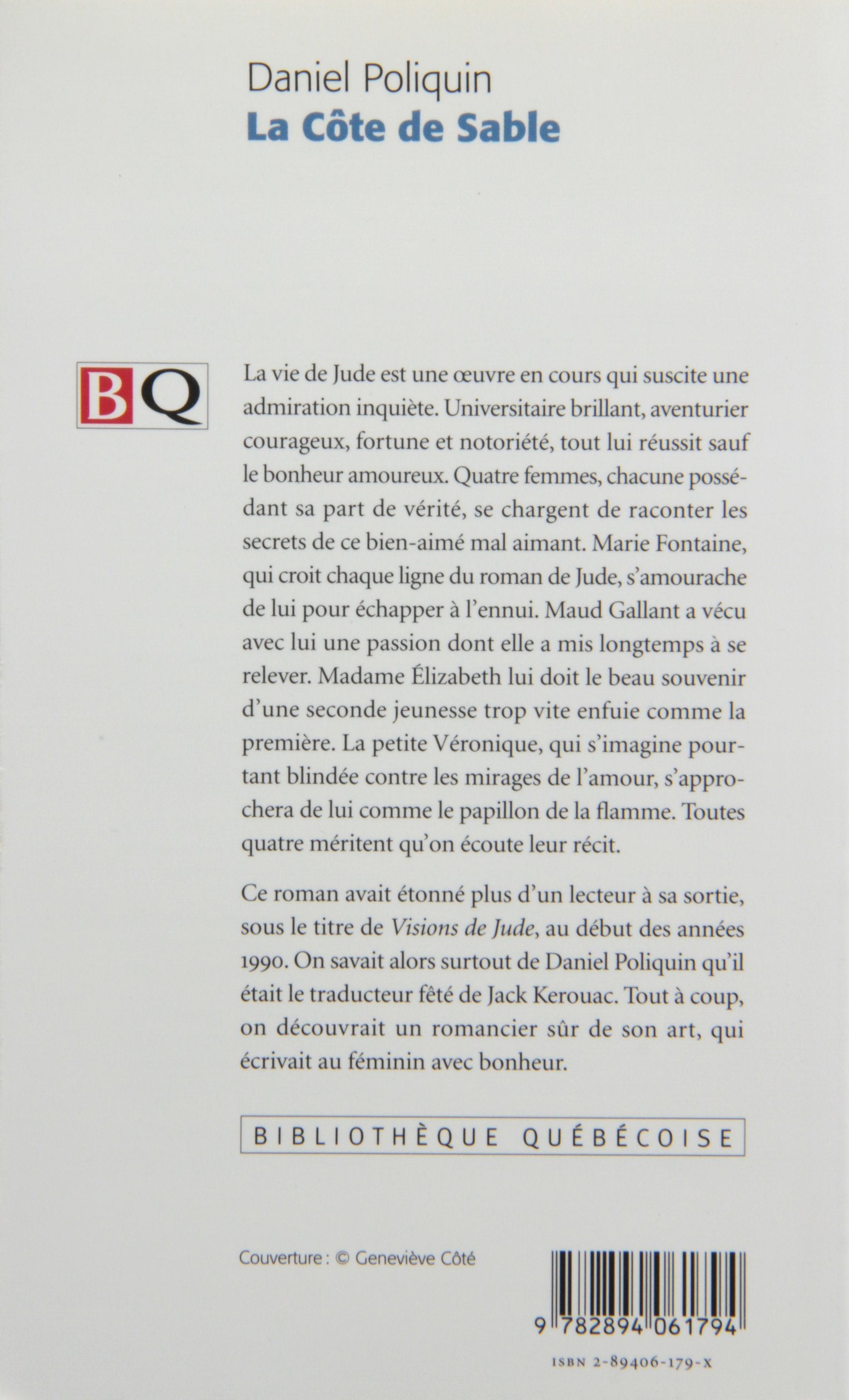 Livre La côte de sable - Daniel Poliquin (Livre d'occasion) - ISBN 289406179X