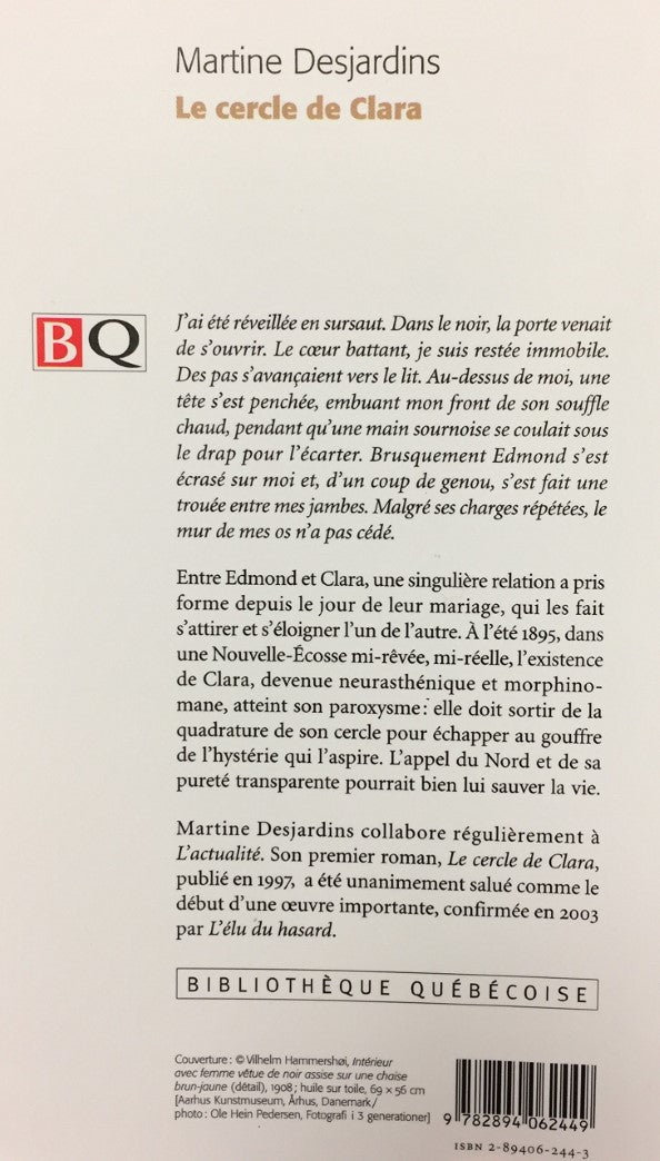 Livre Le cercle de Clara - Martine Desjardins (Livre d'occasion) - ISBN 2894062443