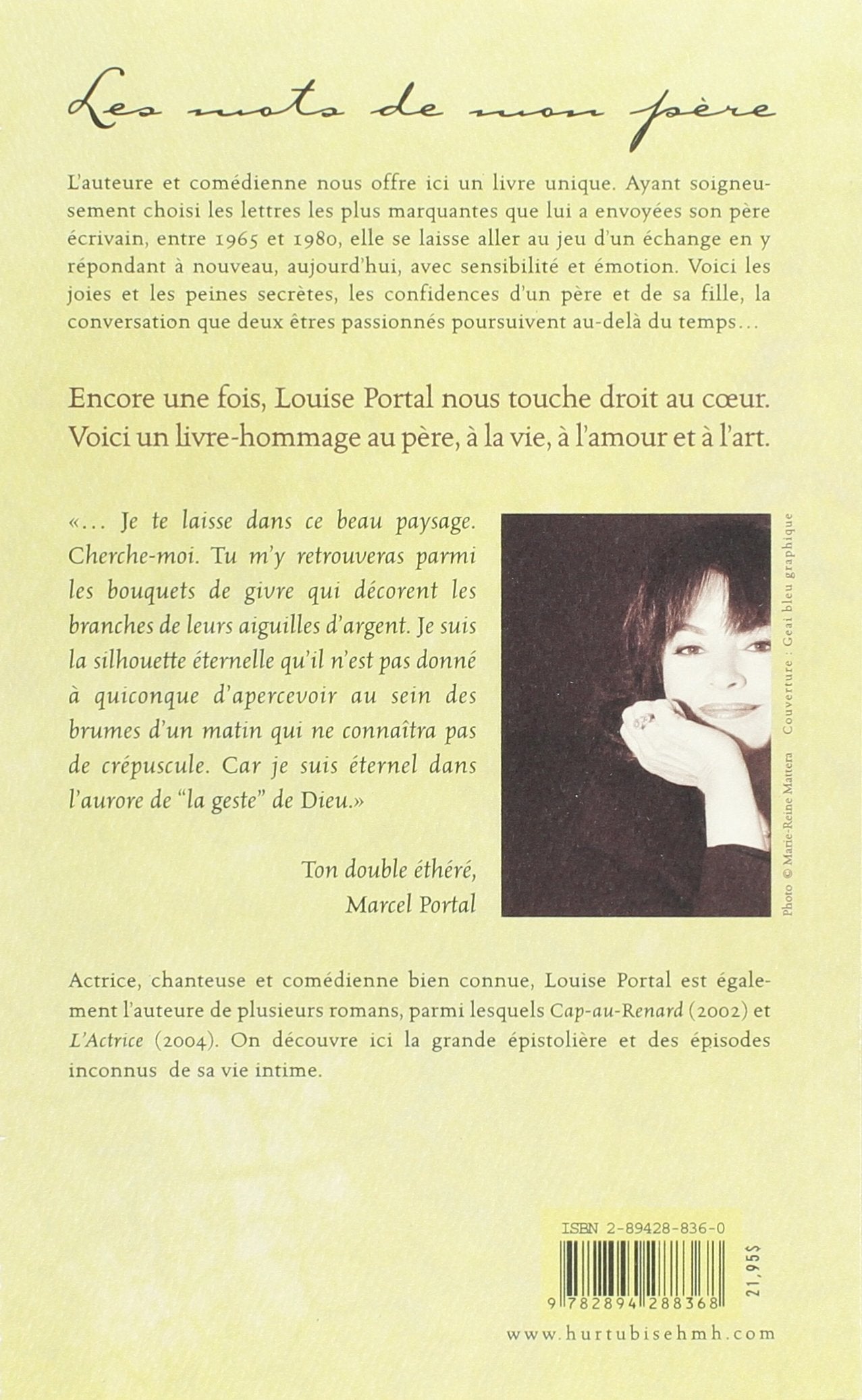 Livre Les mots de mon père - Louise Portal (Livre d'occasion) - ISBN 2894288360
