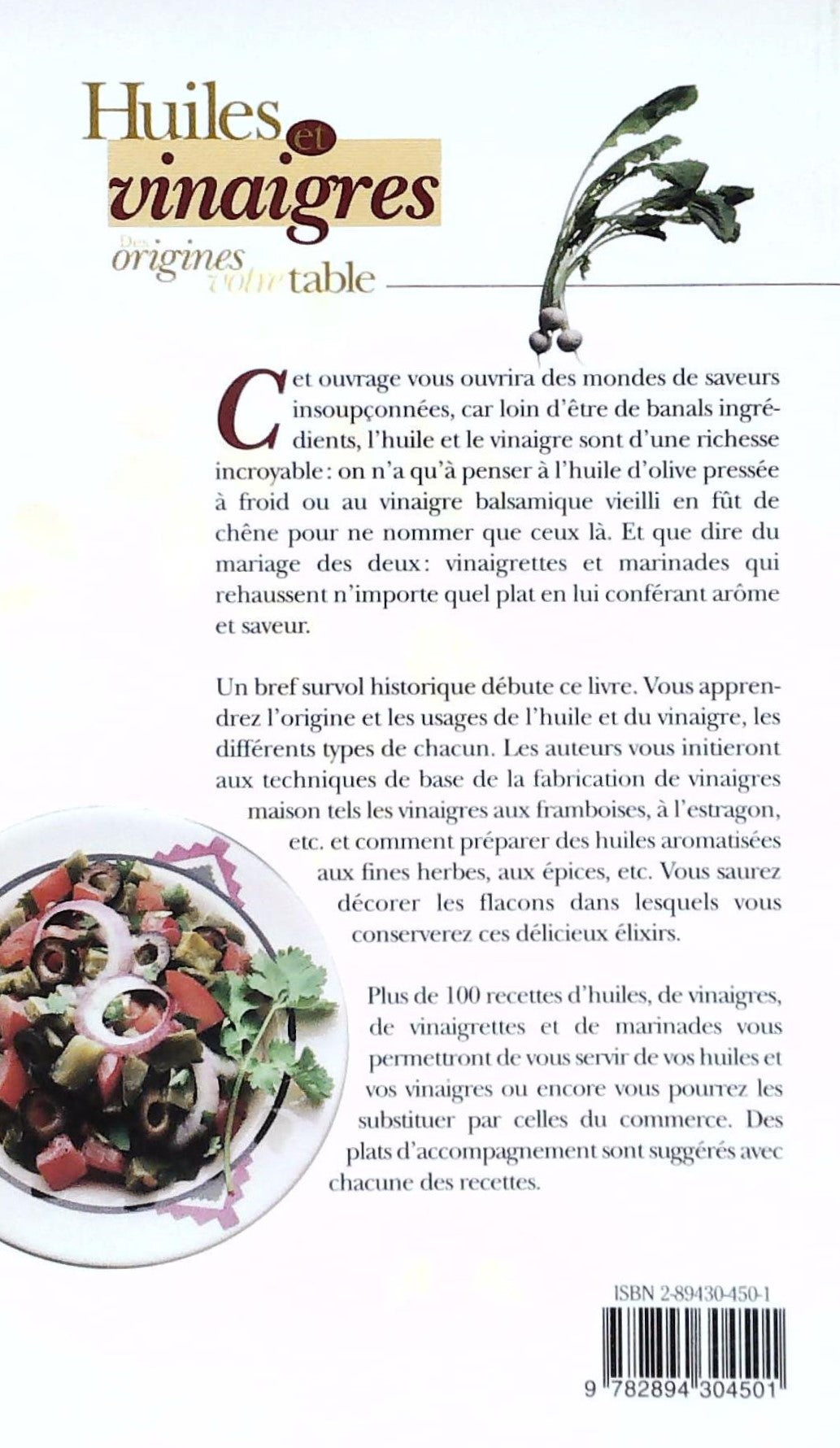 Livre Huiles et vinaigres (Lucie Pinault, Degrois) (Livre neuf) - ISBN 2894304501