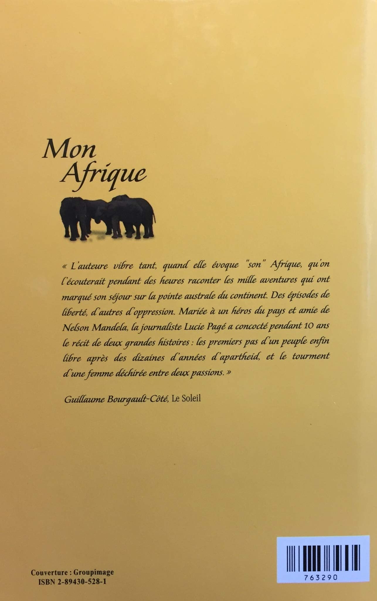 Livre Mon Afrique - Lucie Pagé (Livre d'occasion) - ISBN 2894305281