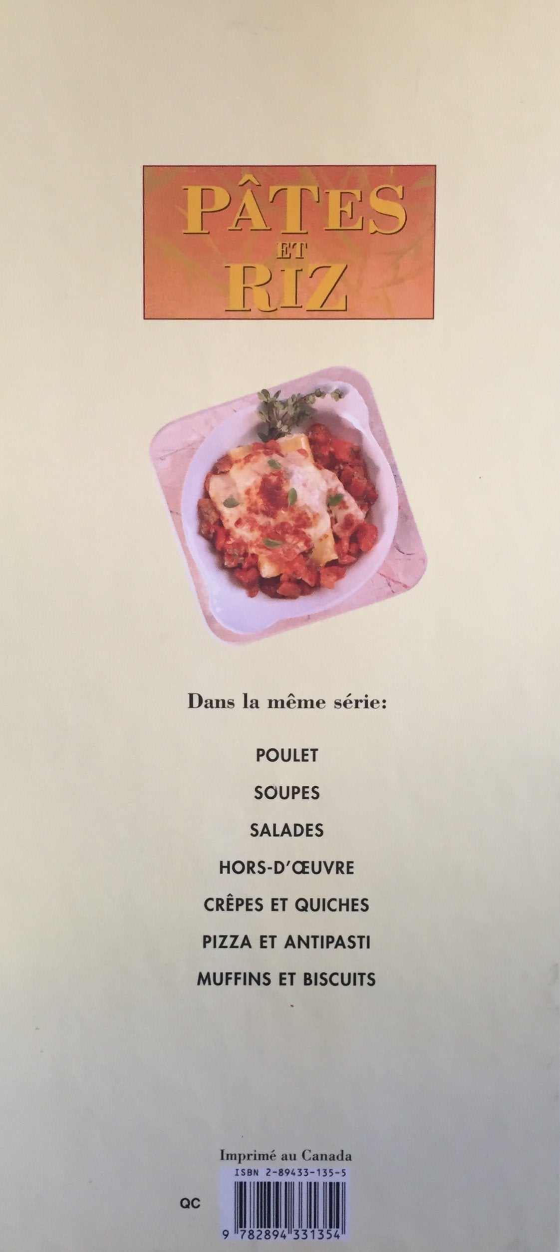 Livre Pâtes et riz - Collectif (Livre d'occasion) - ISBN 2894331355