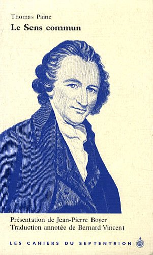 Livre Sens commun - Thomas Paine (Livre d'occasion) - ISBN 2894480350
