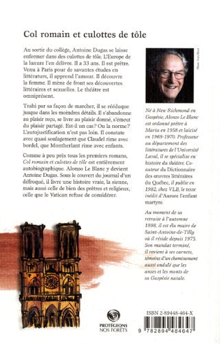 Livre Col romain et culottes de tôle - Alonzo Leblanc (Livre d'occasion) - ISBN 289448464X