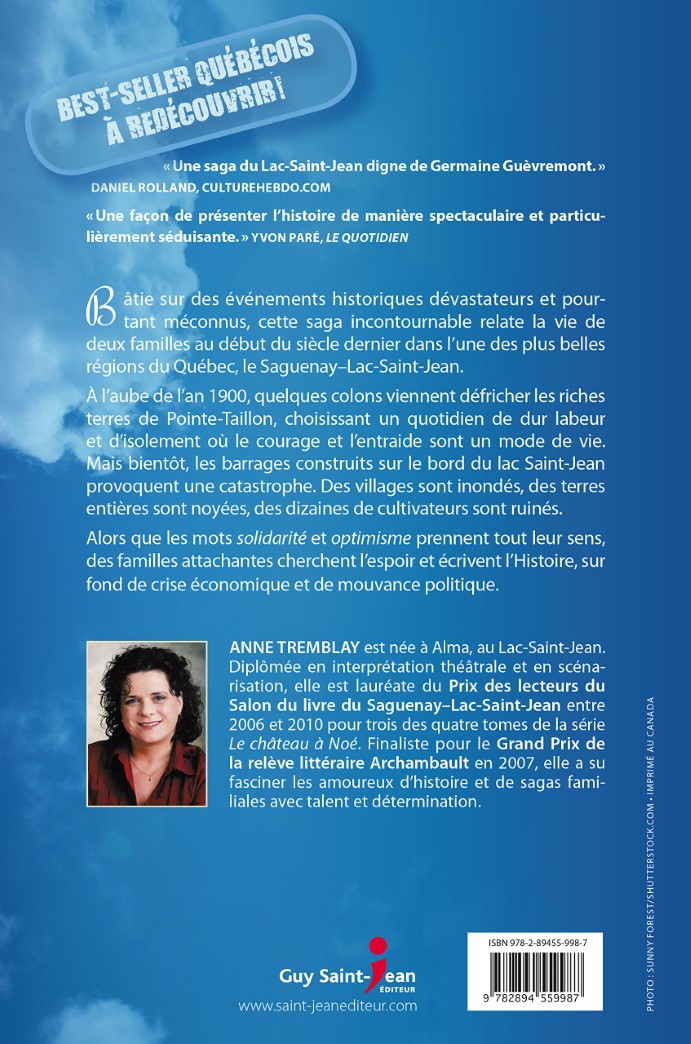 Livre La colère du lac (1900-1928) - La chapelle du diable (1925-1943) - Anne Tremblay (Livre d'o...